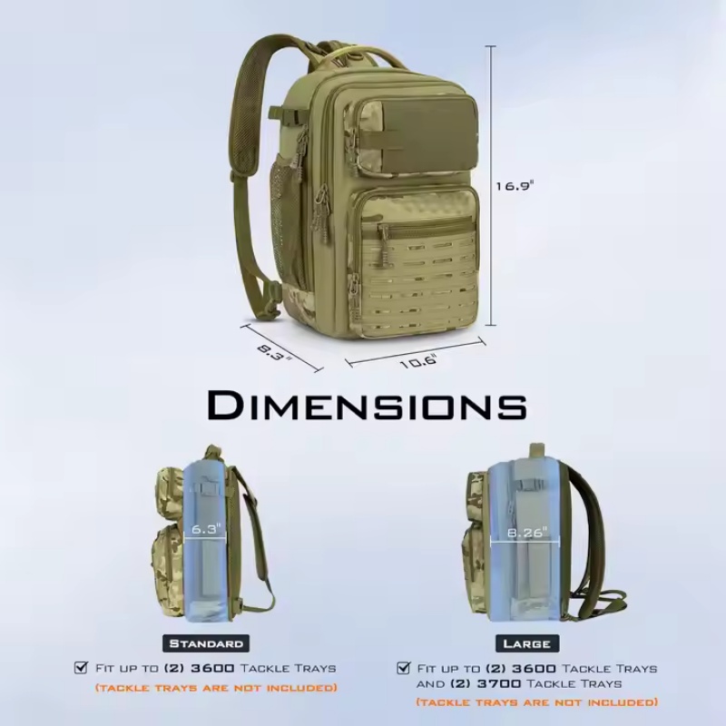 Waterproof sling bag for fishing equipment