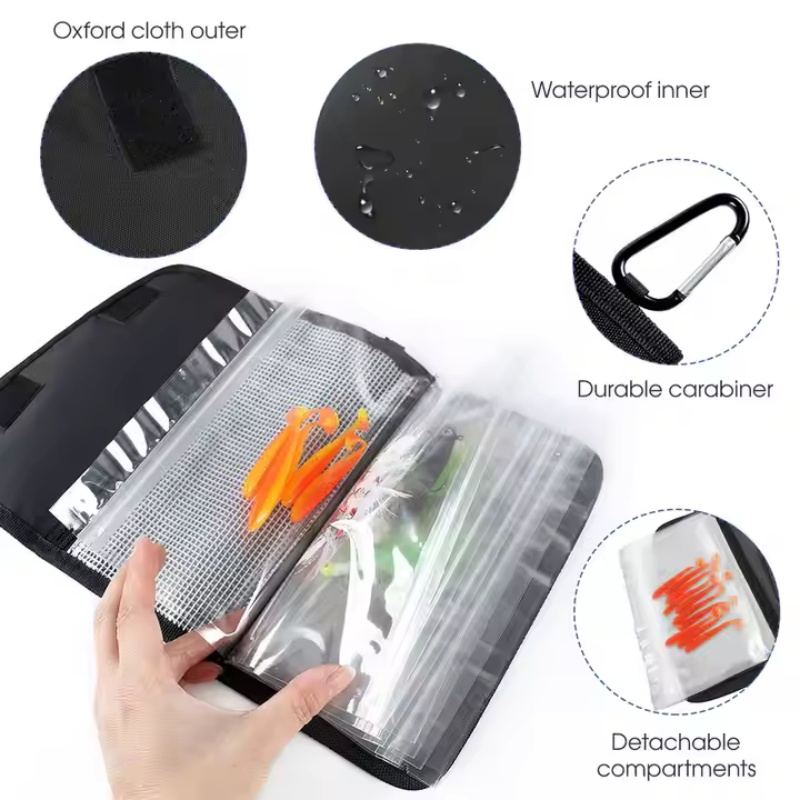 Waterproof fishing lure storage wallet