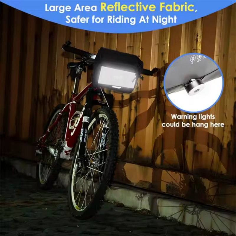 Transparent touchable pouch for bike handlebars