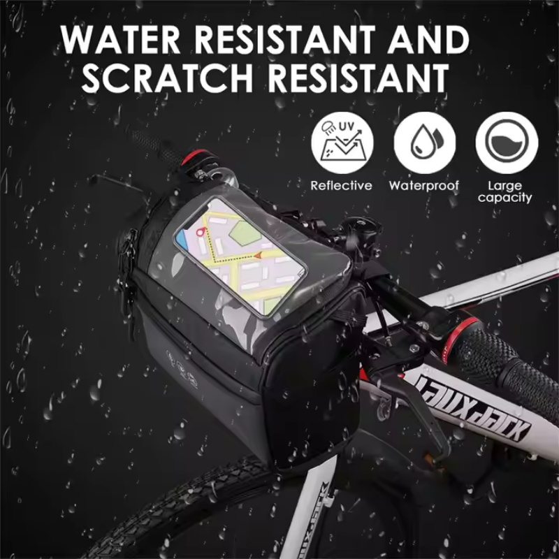 Durable transparent phone pouch for biking