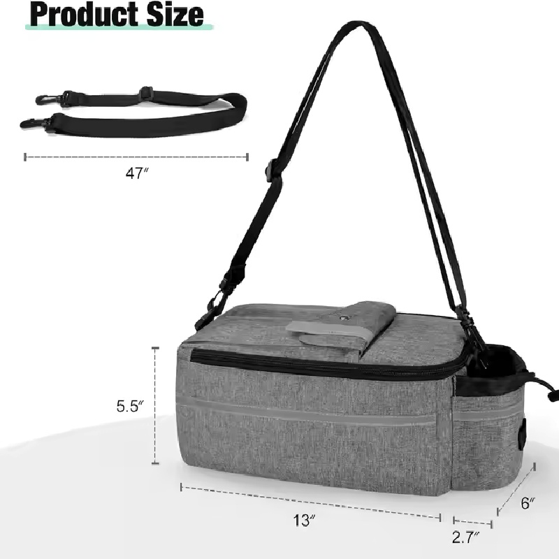 Rear Bicycle Trunk Bag with Cooler Compartment