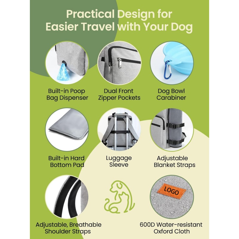 Pet Supplies Organizer Backpack
