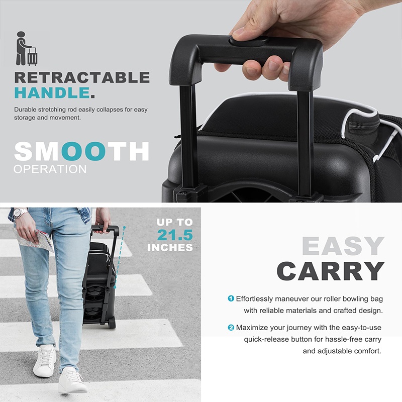 Nylon bowling bag for wet conditions